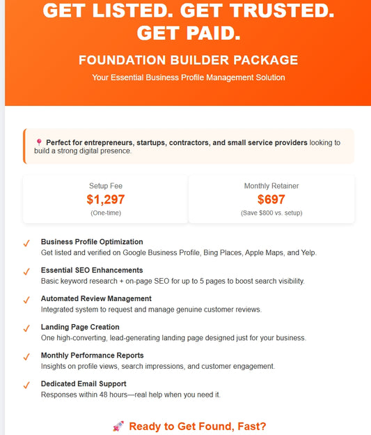 Foundation Builder – Get Found Pro™ Business Profile Management